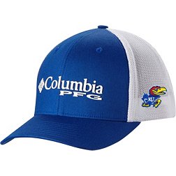Columbia Men's Kansas Jayhawks Blue PFG Mesh Adjustable Hat
