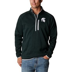Columbia Men's Michigan State Spartans Green Canyon Point Half-Zip Pullover Fleece Jacket