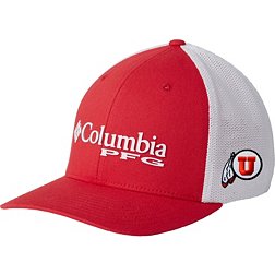 Columbia Men's Utah Utes Crimson PFG Mesh Adjustable Hat