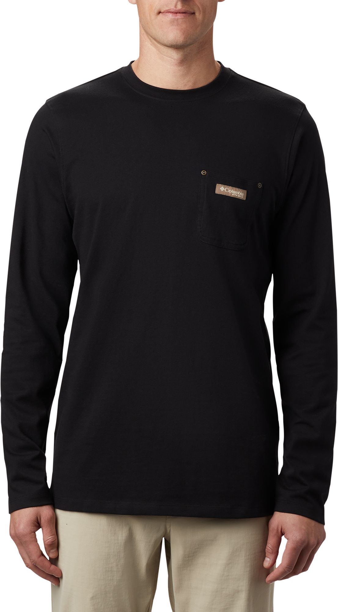 Columbia Men's PHG Roughtail Work Long Sleeve Pocket T-Shirt - Black