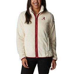 Columbia Women's Alabama Crimson Tide White Fire Side Sherpa Full-Zip Jacket