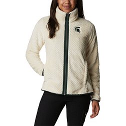 Columbia Women's Michigan State Spartans White Fire Side Sherpa Full-Zip Jacket