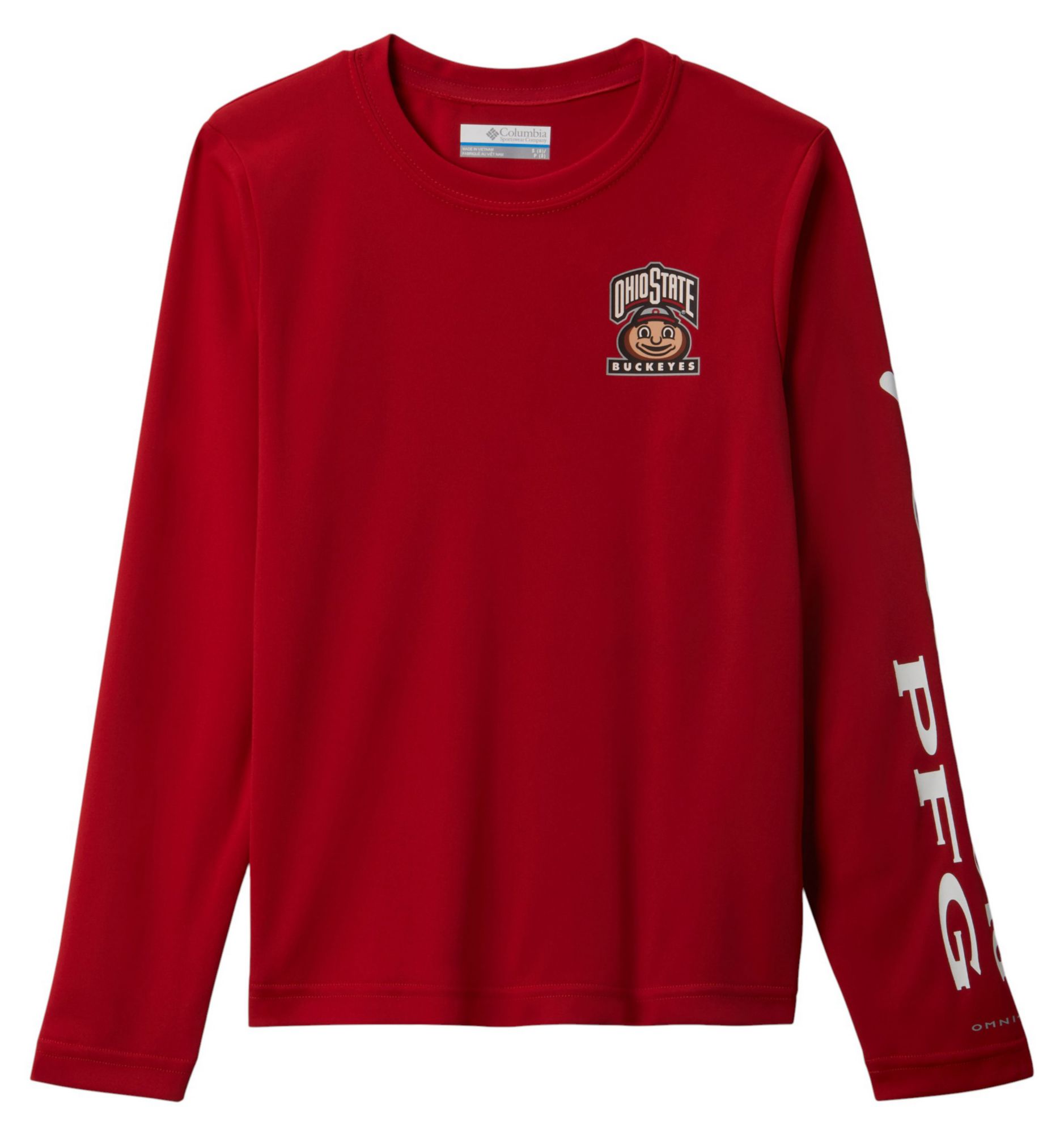 Columbia Youth Ohio State Buckeyes Terminal Tackle Red Long Sleeve T-Shirt