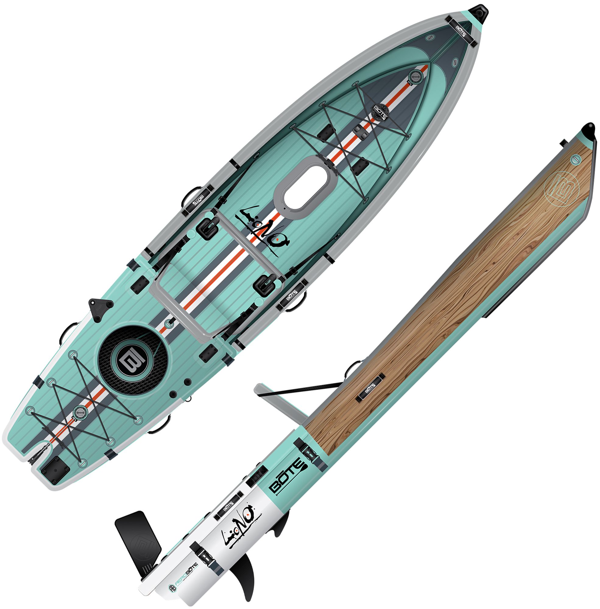 Photos - Kayak / Canoe BOTE Lono Aero Pedaling Inflatable Kayak and Stand-Up Paddleboard Package,