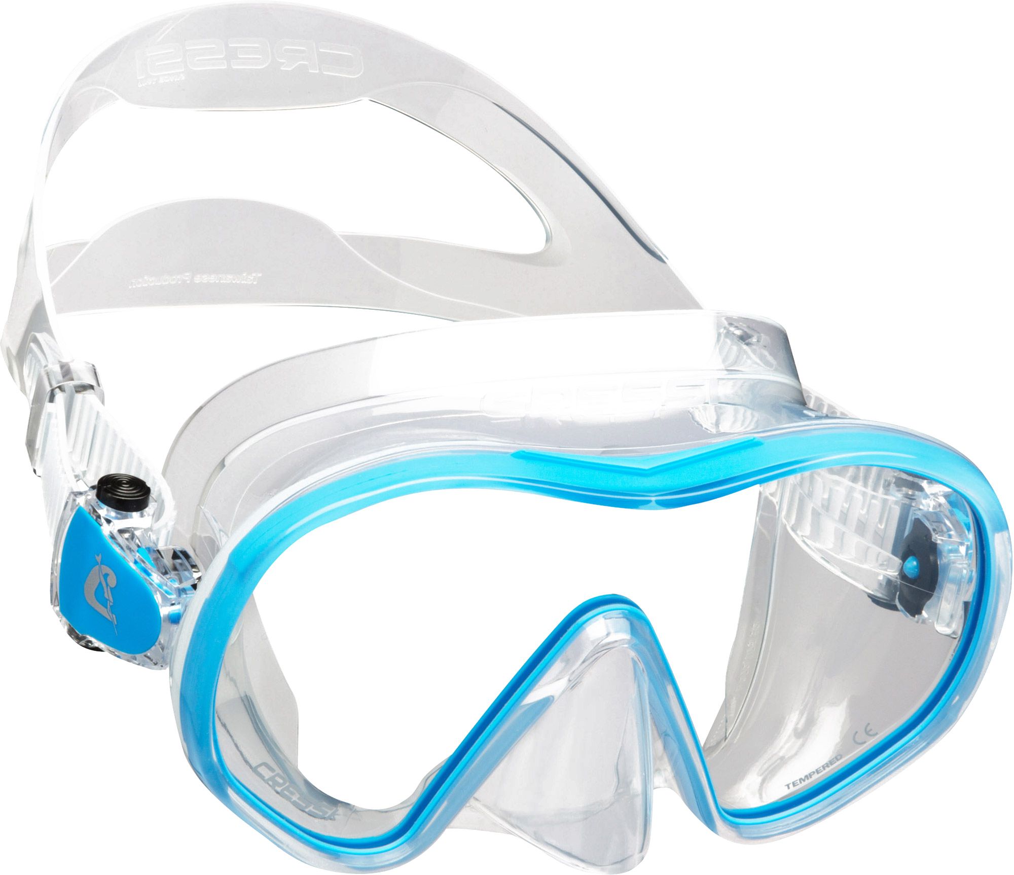 Photos - Swimming Mask Cressi Sub Cressi F-Dual Snorkel Mask, Clear/Blue 21CREAFDLCLRYLLWXSWE 