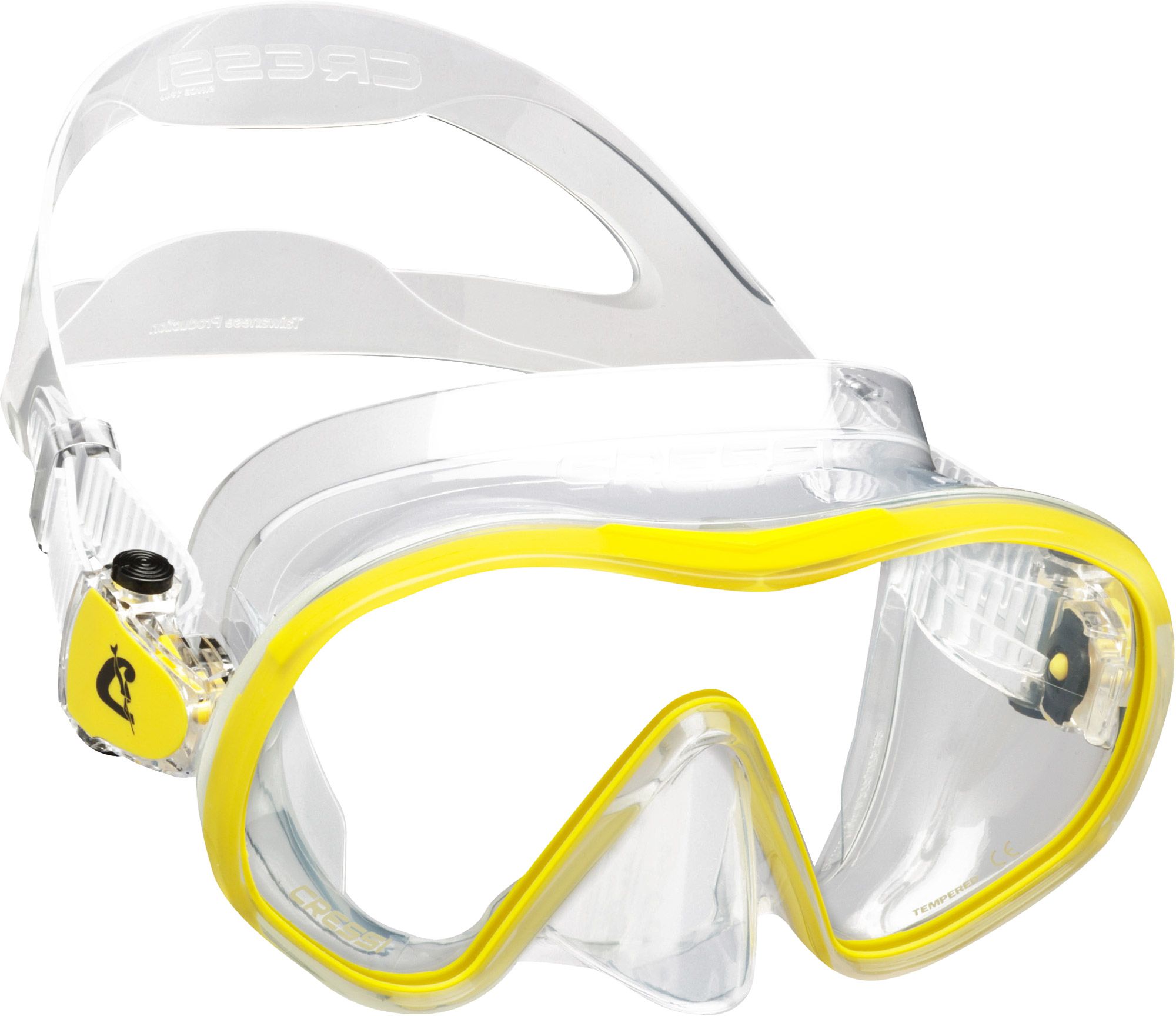 Photos - Swimming Mask Cressi Sub Cressi F-Dual Snorkel Mask, Clear/Yellow 21CREAFDLCLRYLLWXSWE 