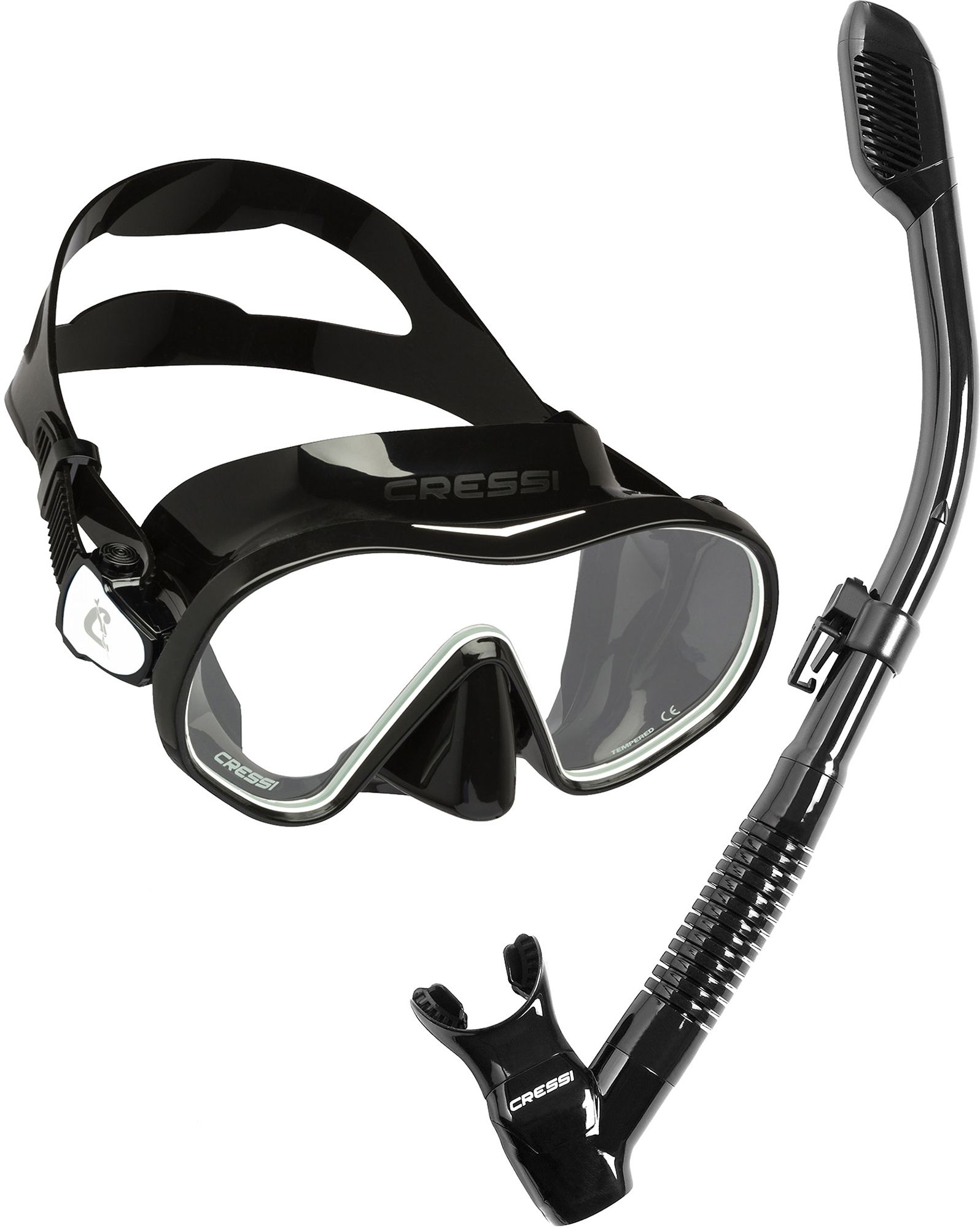 Cressi F-Dual &amp; Supernova Dry Snorkeling Combination Set