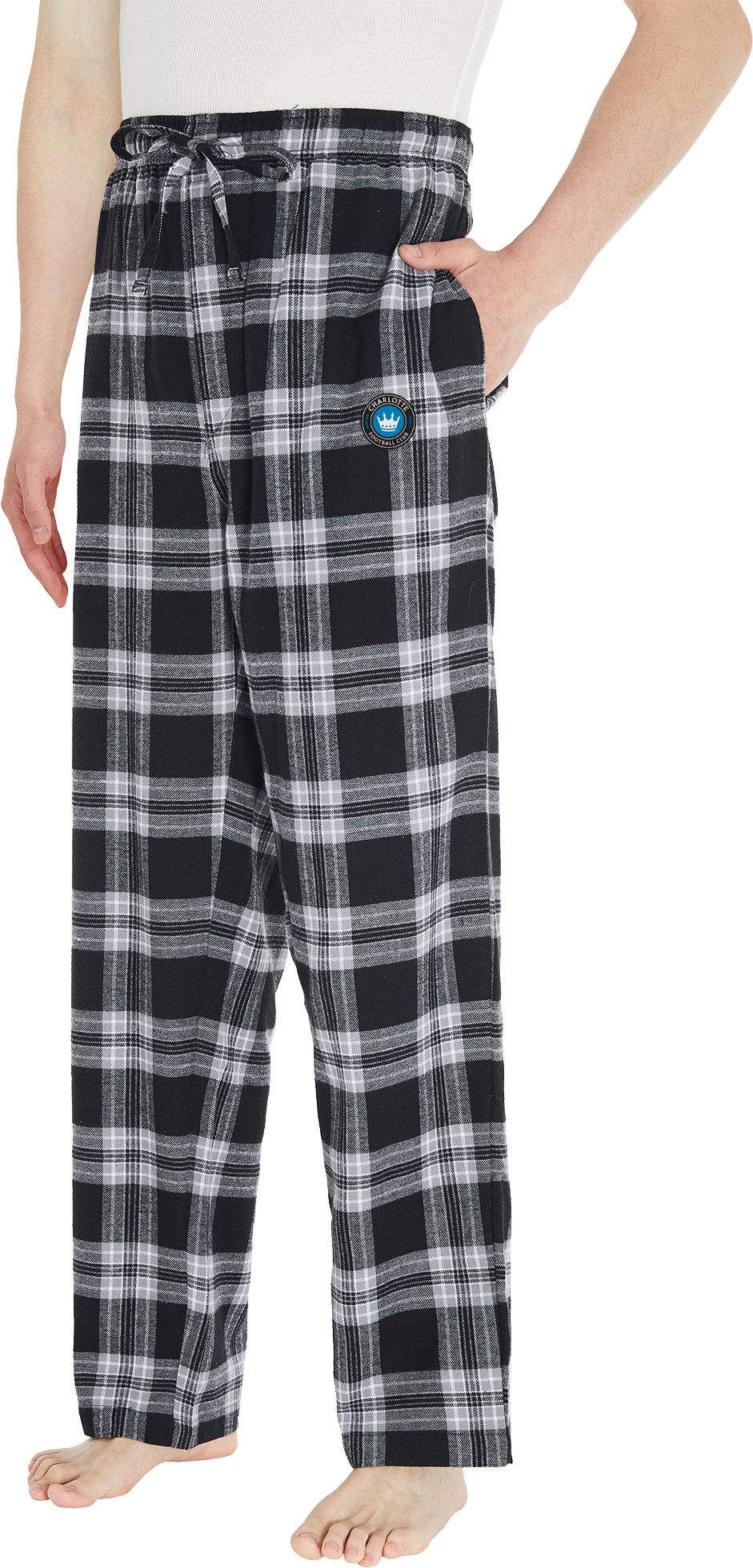 Concepts Sport Men's Charlotte FC Takeaway Flannel Pajama Pants - Black