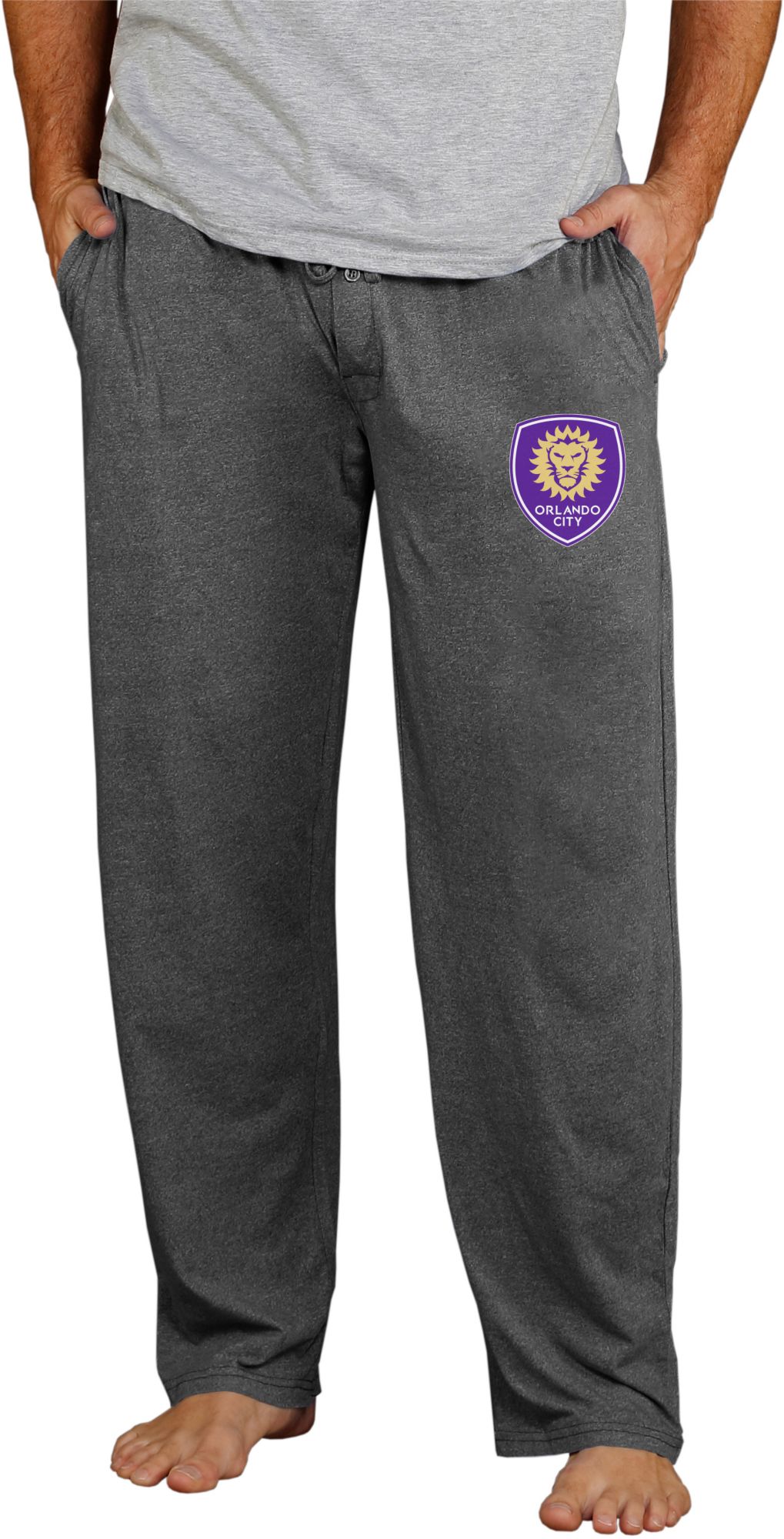 Concepts Sport Men's Orlando City Quest Charcoal Knit Pants - Gray