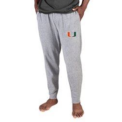Concepts Sport Men's Miami Hurricanes Grey Mainstream Cuffed Pants