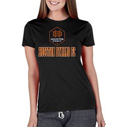 Concepts Sport Women's Houston Dynamo Marathon Black Knit T-Shirt