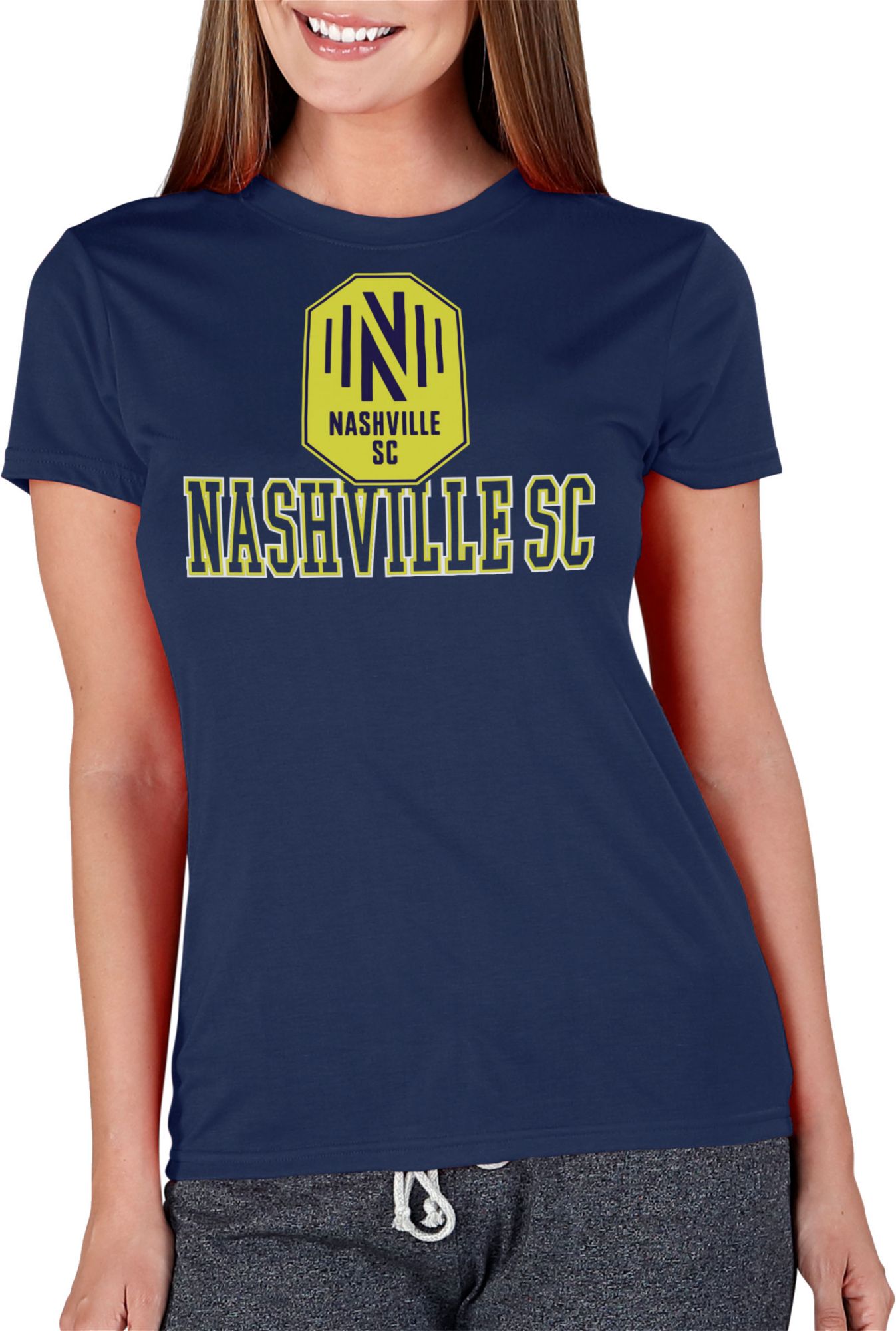 Concepts Sport Women's Nashville SC Marathon Navy Knit T-Shirt