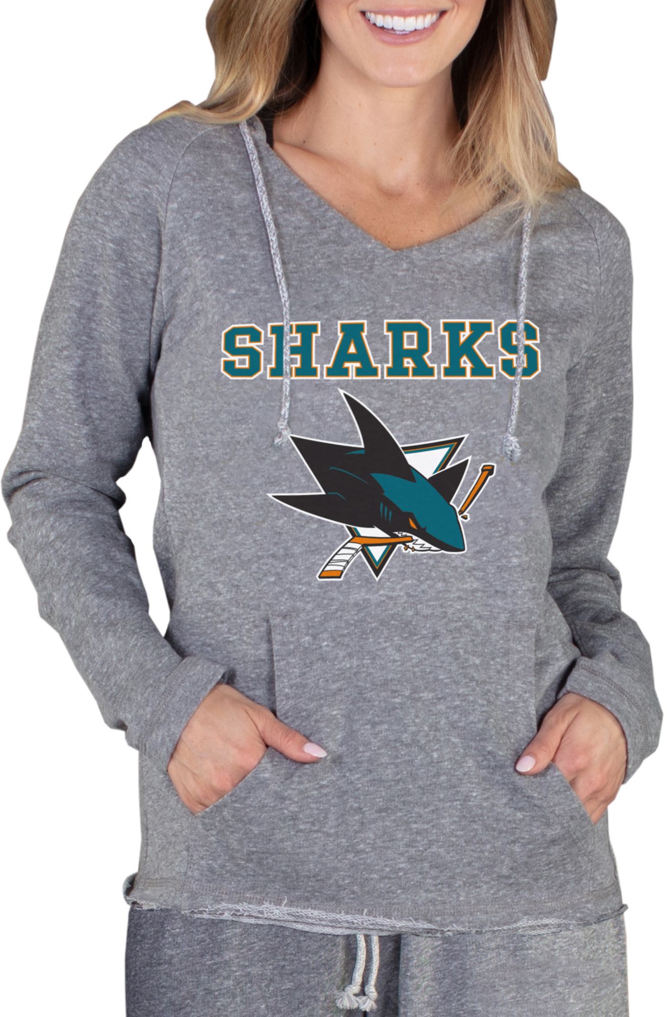 Concepts Sport Women's San Jose Sharks Mainstream Grey Hoodie - Gray