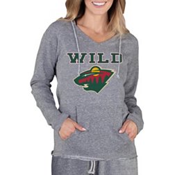 Reebok Minnesota Wild NHL Grey Center Ice TNT Team Logo Speedwick  Performance Pullover Hoodie for Men