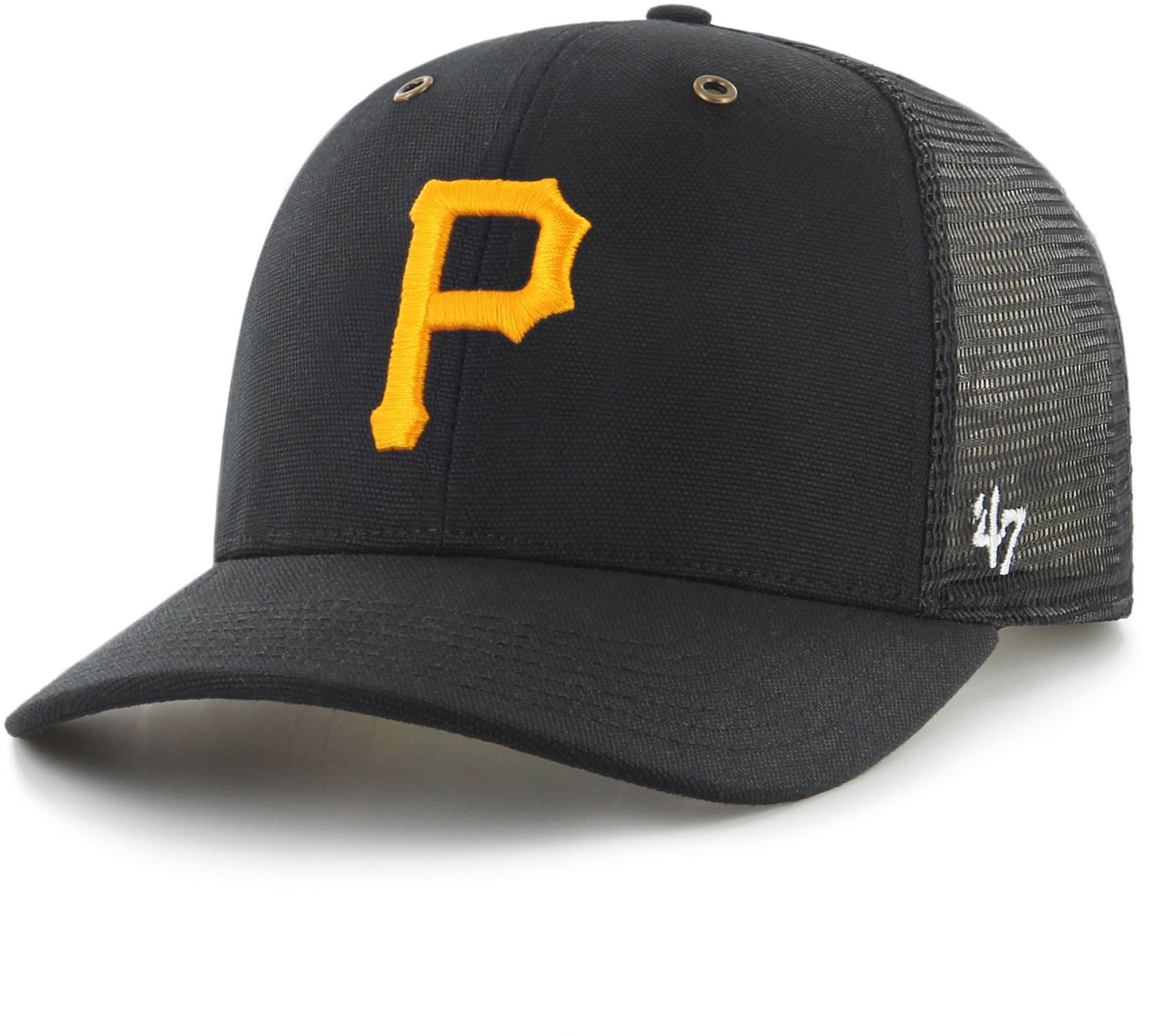 47 Brand / Carhartt Men's Pittsburgh Pirates Black Mesh MVP Adjustable Hat