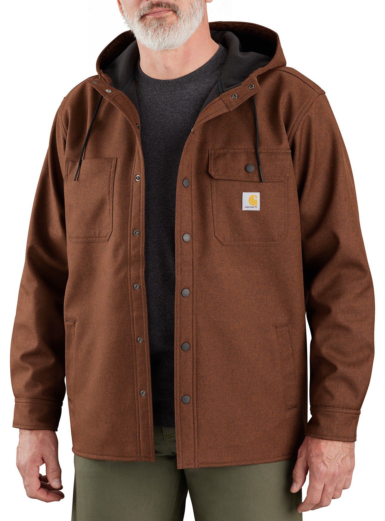 Carhartt Men's Rain Defender Relaxed Fit Heavyweight Hooded Shirt Jacket
