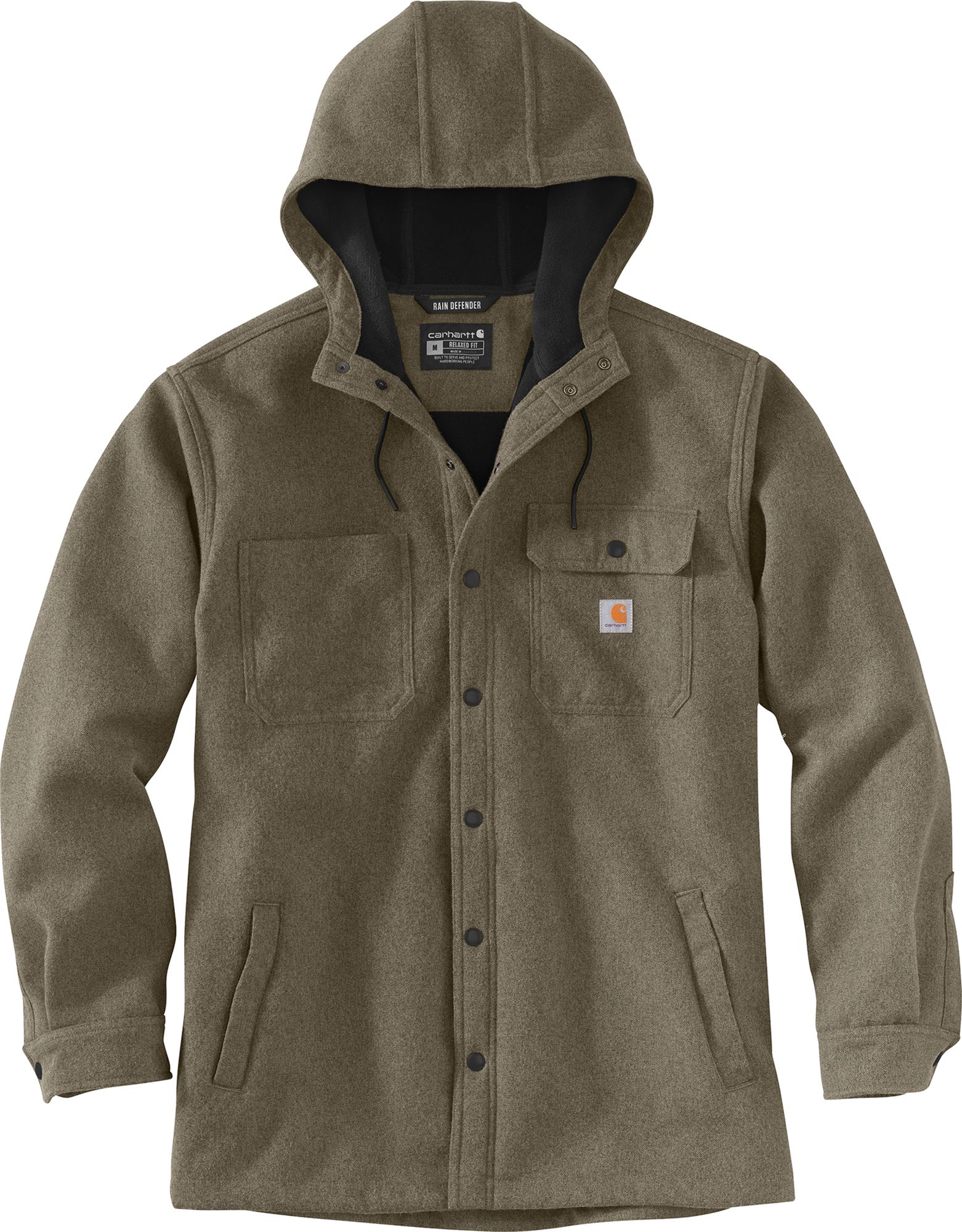 Carhartt Men's Rain Defender Relaxed Fit Heavyweight Hooded Shirt Jacket
