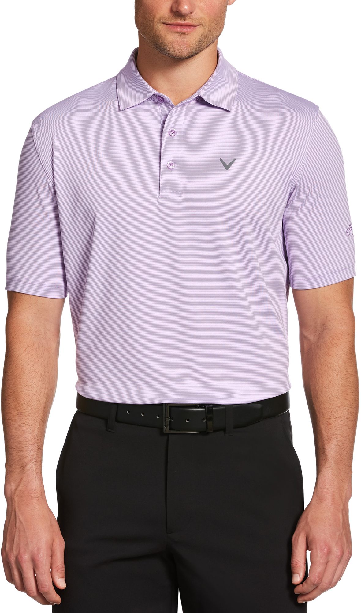 Callaway Men's Pro Spin Fine Line Stripe Short Sleeve Golf Polo