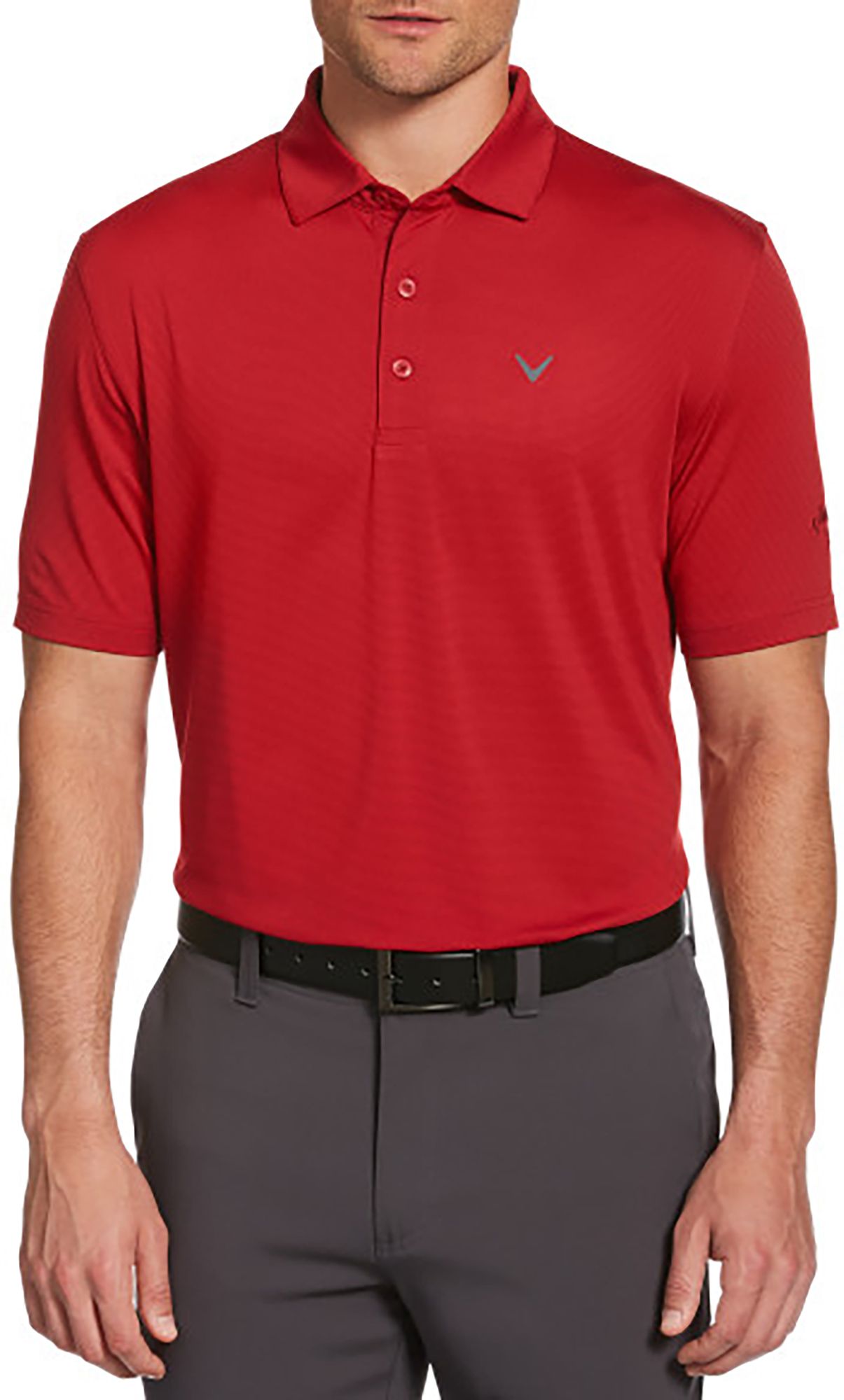 Callaway Men's Pro Spin Fine Line Stripe Short Sleeve Golf Polo