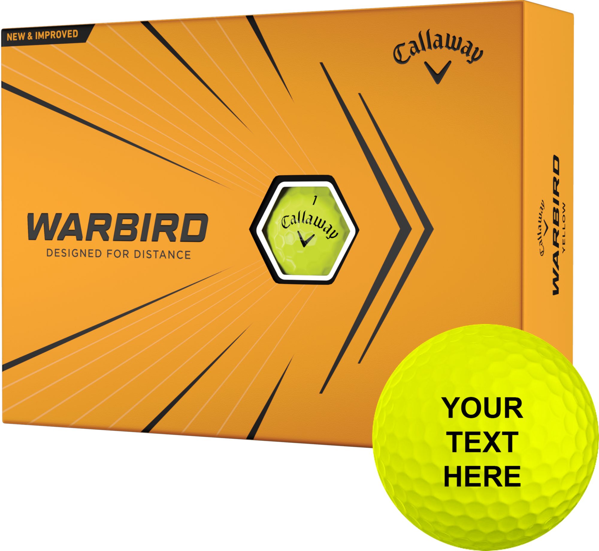 Callaway Warbird Yellow Personalized Golf Balls