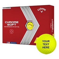 Callaway 2022 Chrome Soft Triple Track Yellow Personalized Golf Balls