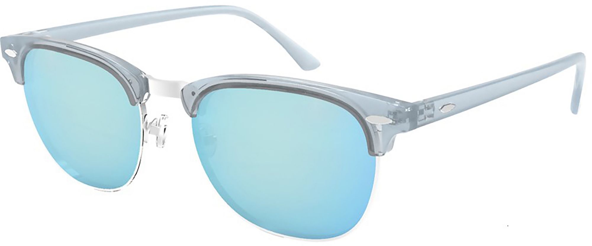Photos - Sunglasses Alpine Design Round Metal , Men's, Ice Blue 21DBXWRNDMTLBLCKXSGS