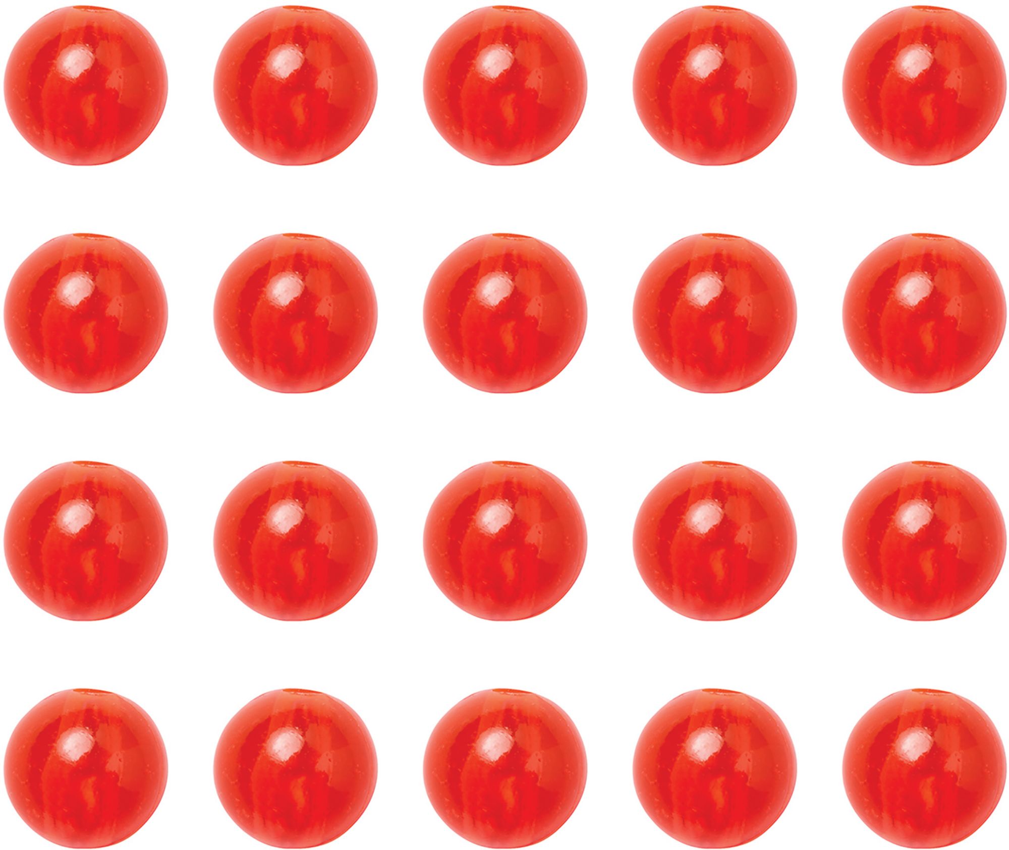 Eagle Claw 8mm Red Bead - 20 pack