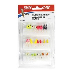 Clam Ribbon Leech Flutter Spoon 1/8 oz - Glow Red Lightning - Ice