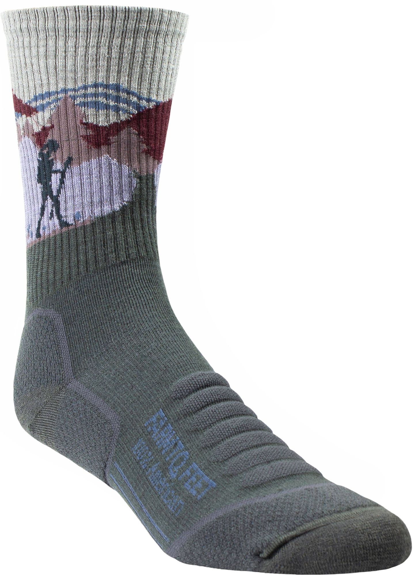 Farm to Feet Blue Ridge Light Targeted Cushion 3/4 Crew Trail Socks, Men