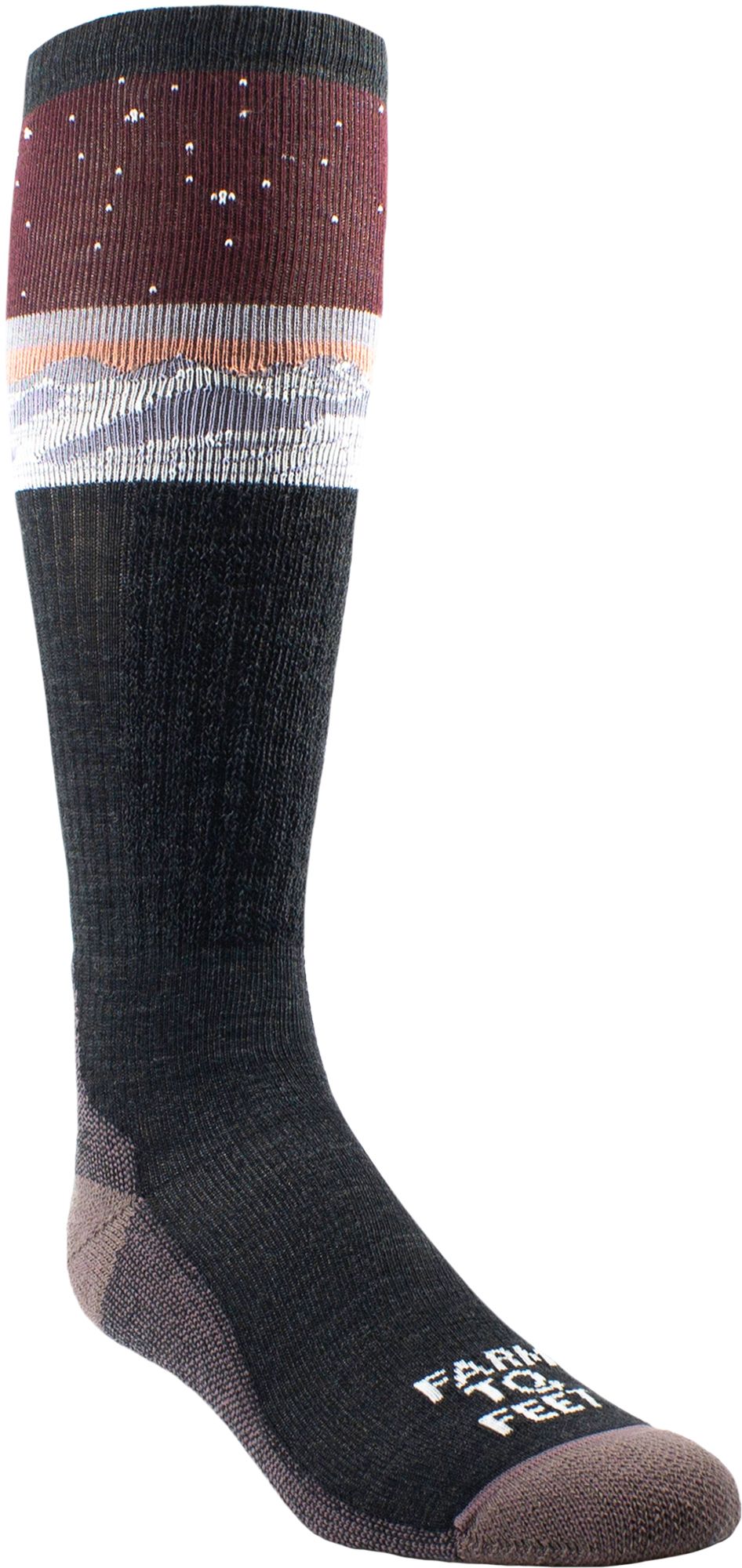 Farm to Feet Aspen Light Targeted Cushion Over the Calf Snow Socks, Women