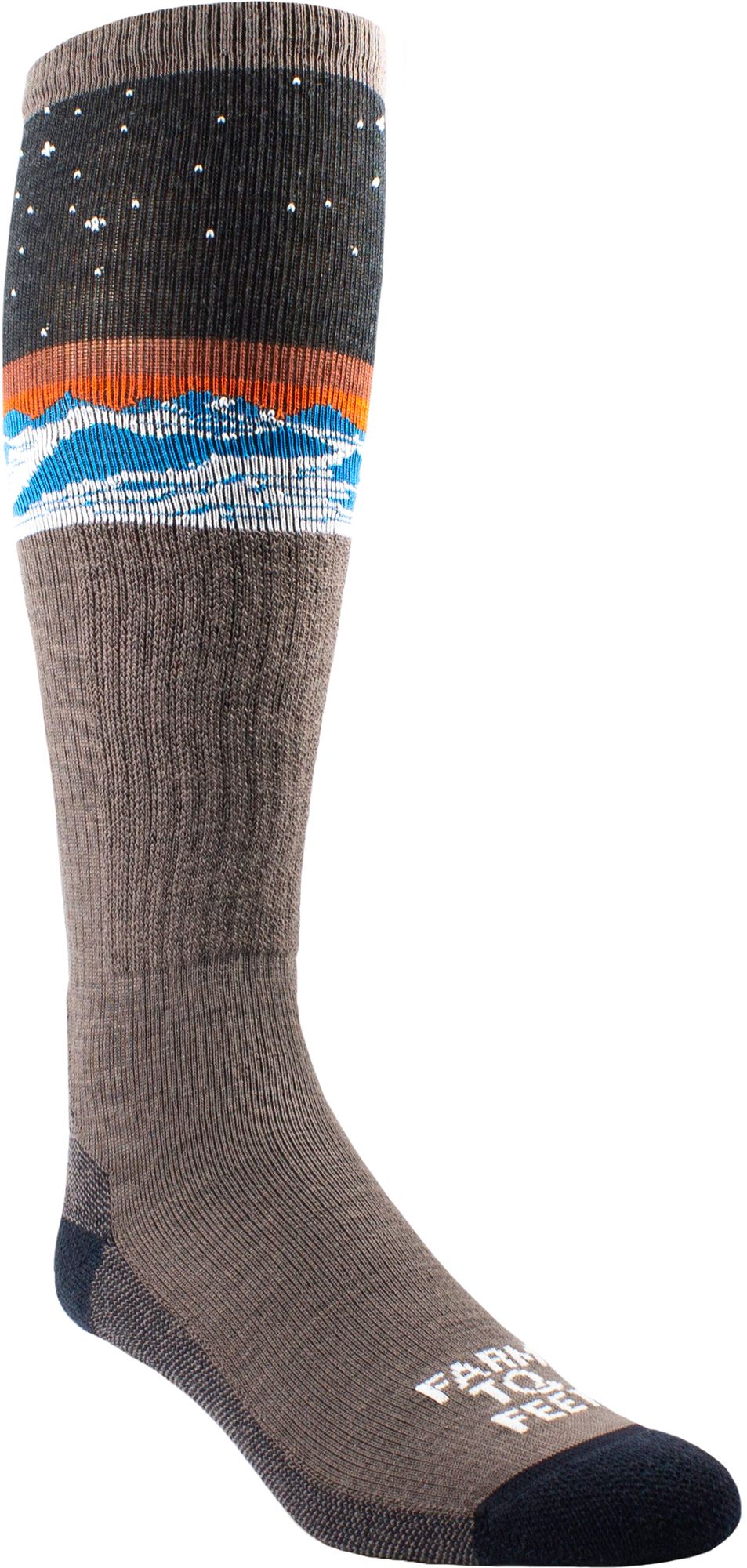 Farm to Feet Aspen Light Targeted Cushion Over the Calf Snow Socks