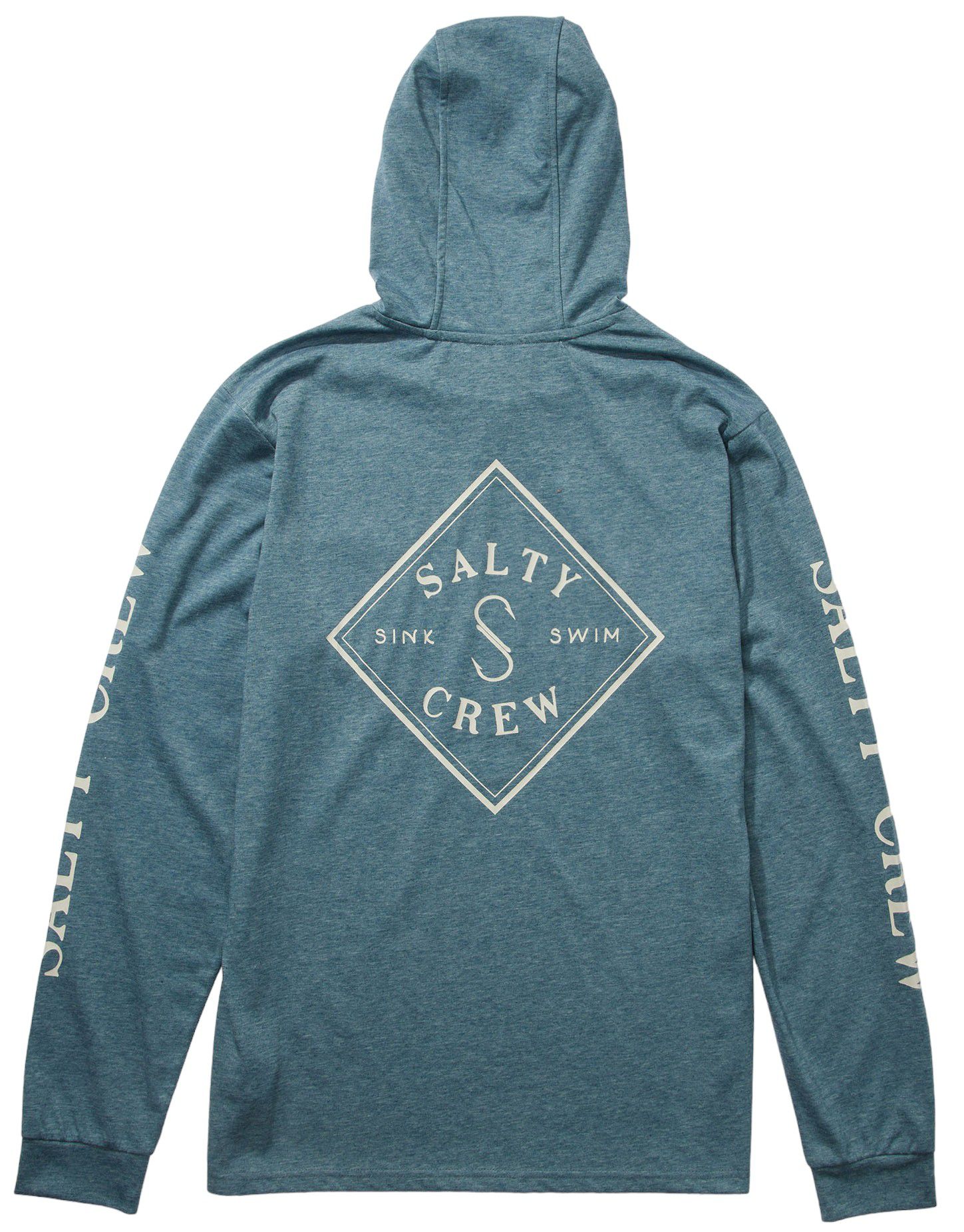 Salty Crew Men's Tippet Pocket Hooded Tech Long Sleeve T-Shirt