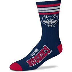 For Bare Feet UConn Huskies 4-Stripe Deuce Socks