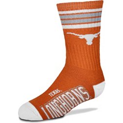 For Bare Feet Youth Texas Longhorns 4-Stripe Deuce Socks