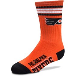 For Bare Feet Youth Philadelphia Flyers 4-Stripe Deuce Crew Socks