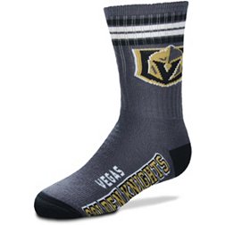 For Bare Feet Youth Vegas Golden Knights 4-Stripe Deuce Crew Socks