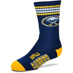 For Bare Feet Youth Buffalo Sabres 4-Stripe Deuce Crew Socks