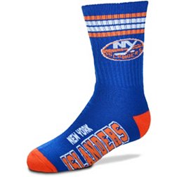 For Bare Feet Youth New York Islanders 4-Stripe Deuce Crew Socks