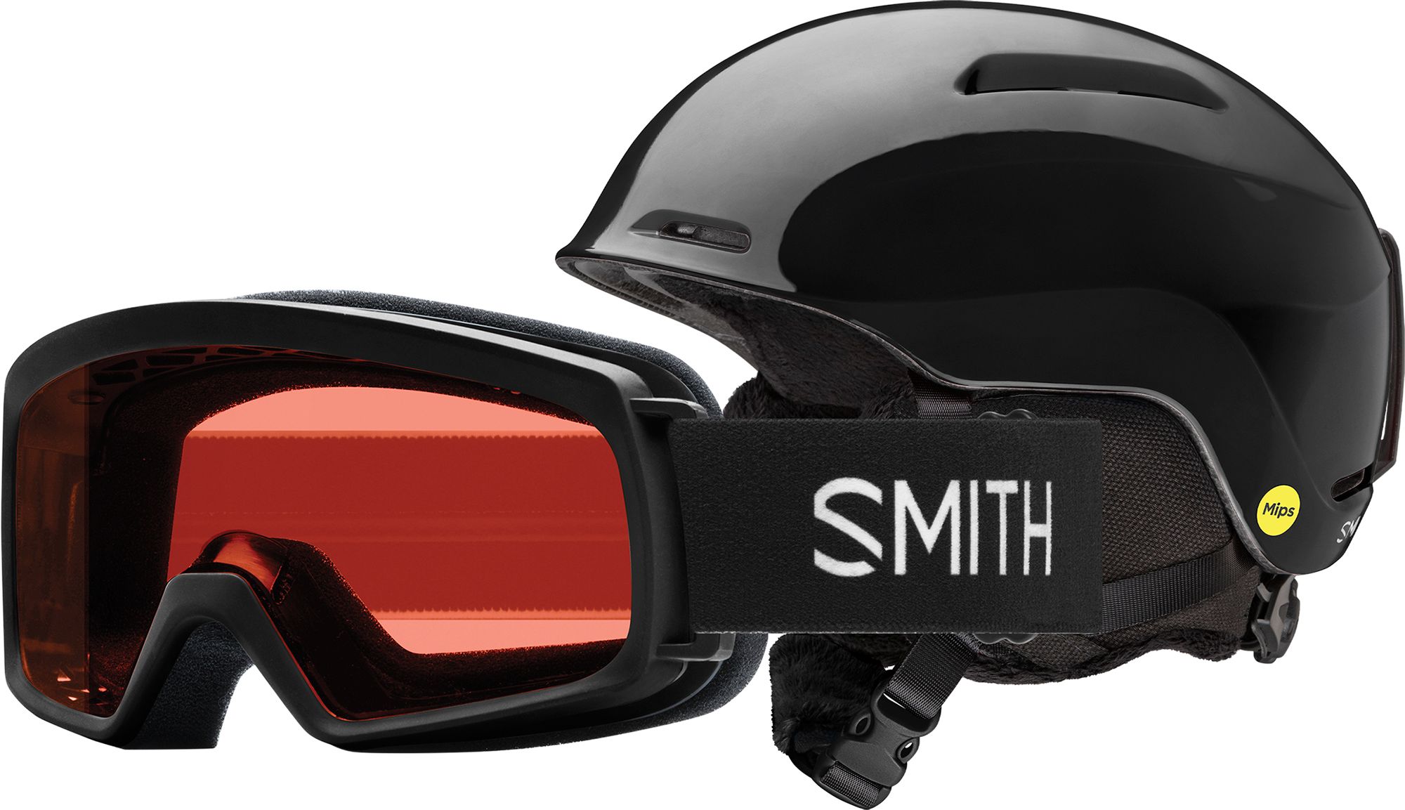 Photos - Protective Gear Set Smith Youth GLIDE MIPS Snow Helmet with RASCAL Snow Goggles Combo, Kids, X 