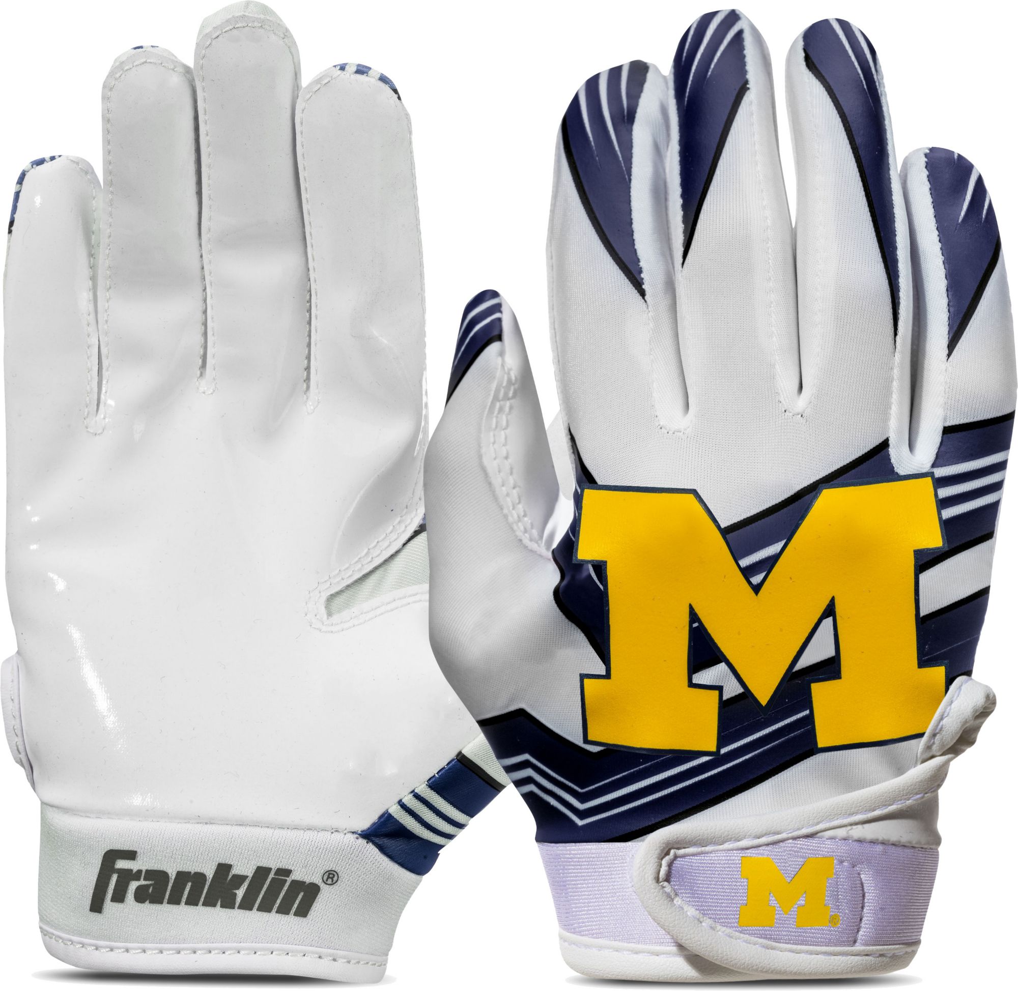Franklin Youth Michigan Wolverines Receiver Gloves
