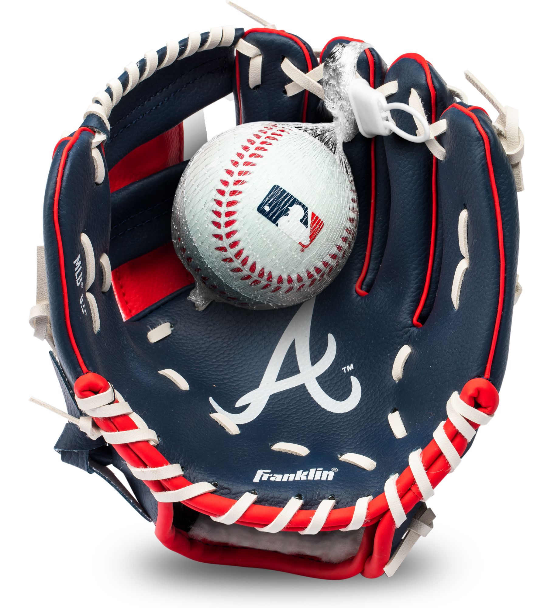 Franklin Youth Atlanta Braves Teeball Glove and Ball Set