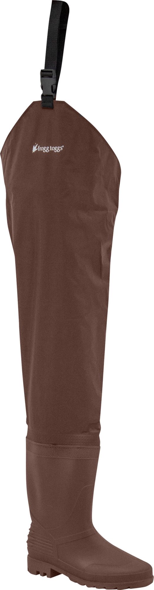 Frogg Toggs 2716249-10 Rana II PVC/Nylon Hip Wader with Cleated Sole,  Brown, Size 10 - Valley, AL - Industrial Service & Supply