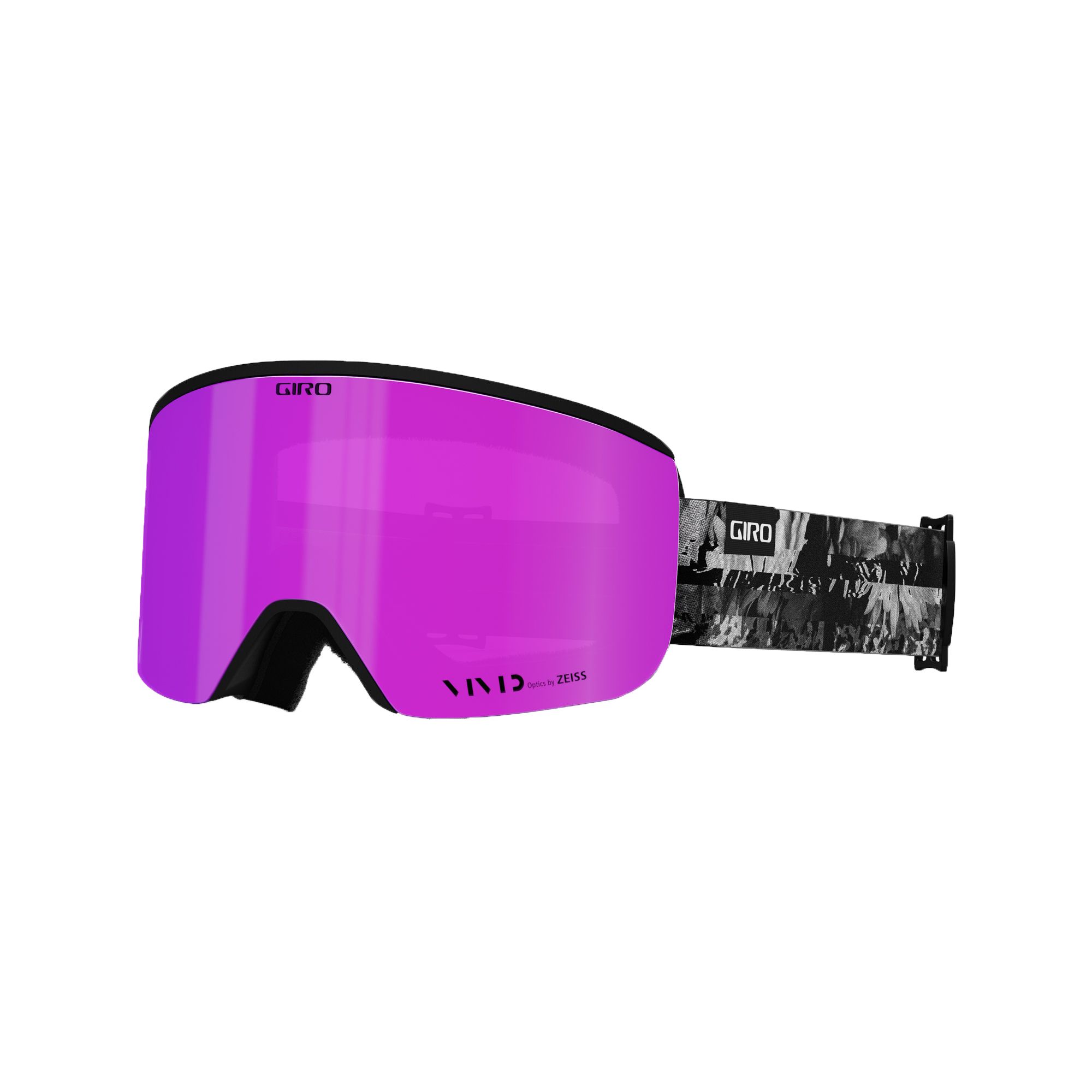 Black/White Data Mosh Strap / Amber Pink Lens
