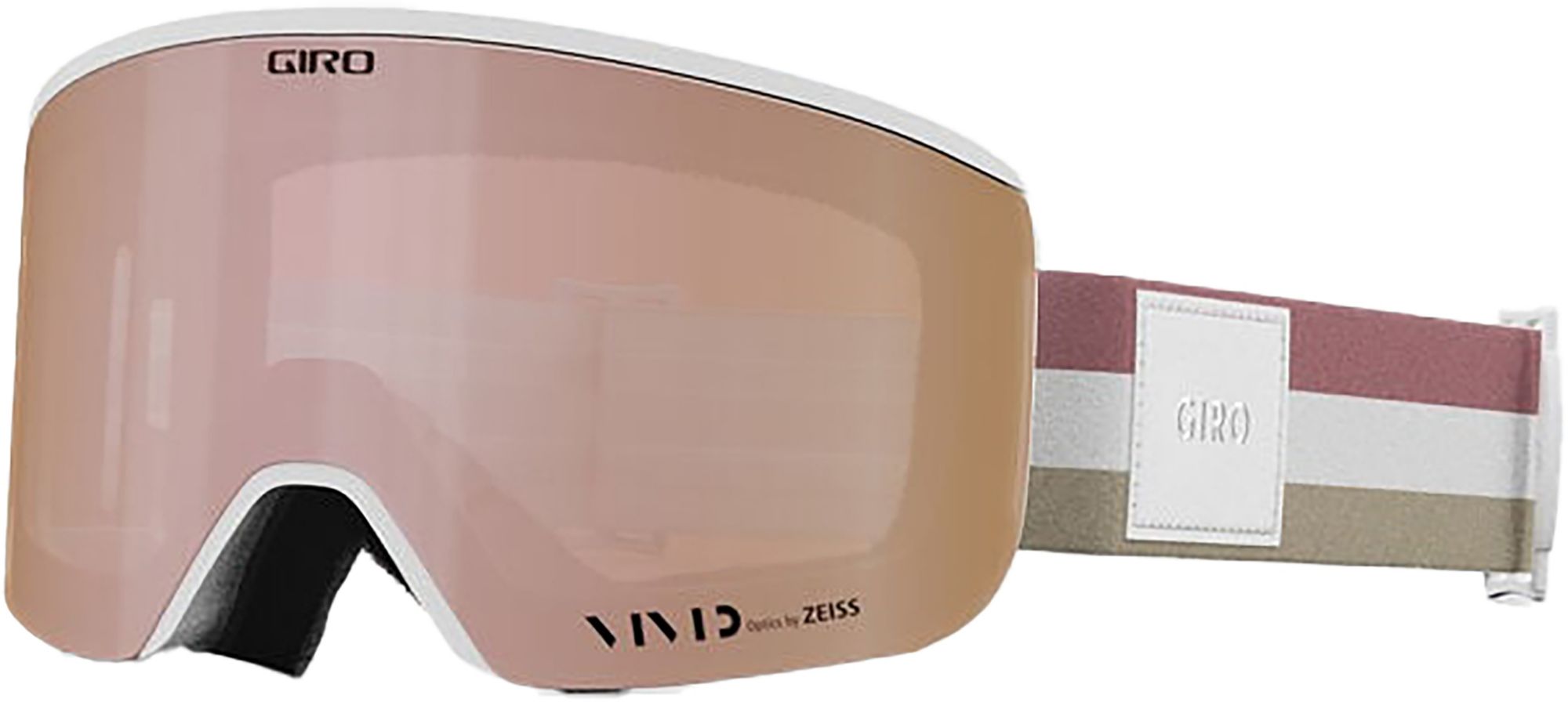 White LX Stripe Strap / Vivid Rose Gold Lens