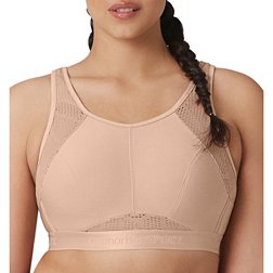 AGONVIN Women's High Impact Support Wirefree Bounce Control Plus Size  Workout Sports Bra Beige 42F 