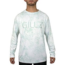 GILLZ Mens Tournament Series Performance Fishing Shirt Sz Small Blue Long  Sleeve