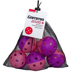 GAMMA Two-Tone Indoor Training Pickleballs – 6 Pack