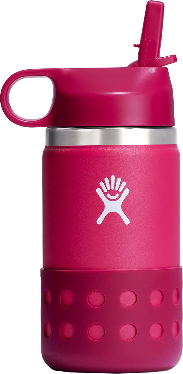 Photos - Thermos Hydro Flask 12 oz. Kids' Wide Mouth Bottle with Straw Lid and Boot, Peony 