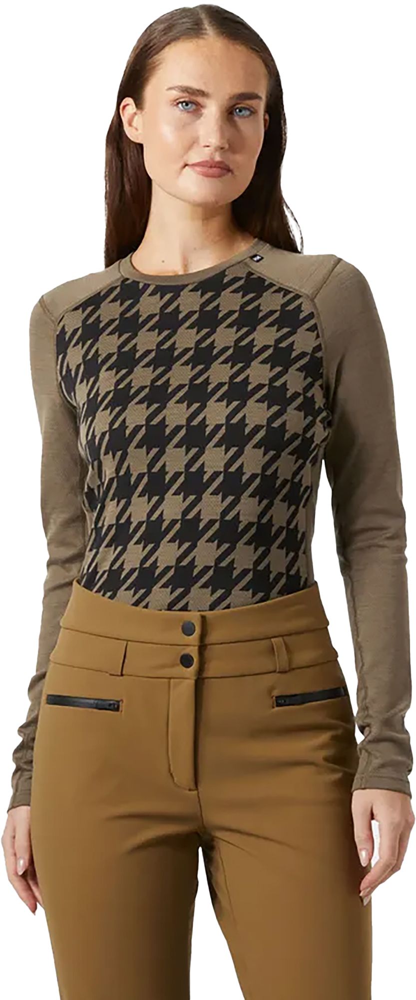 Sepia Houndstooth Aop