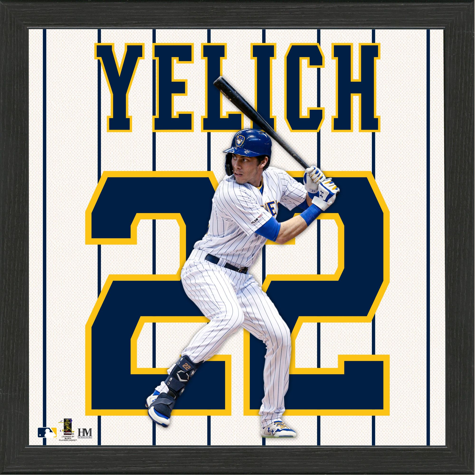 Split Replica Jersey Christian Yelich White-Cream Milwaukee Brewers